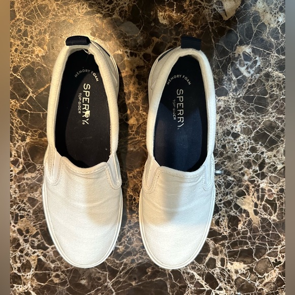 Sperry White Slip-On Sneakers - Picture 1 of 9